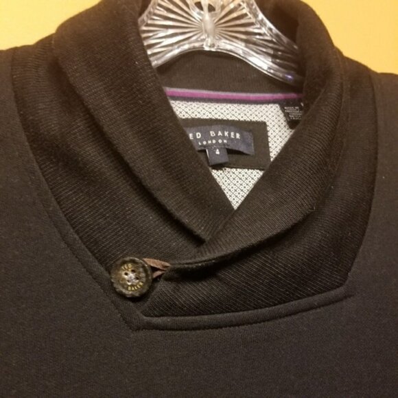 Ted Baker | Men's Button Shawl Collar Sweater (Size 4) - Picture 2 of 9